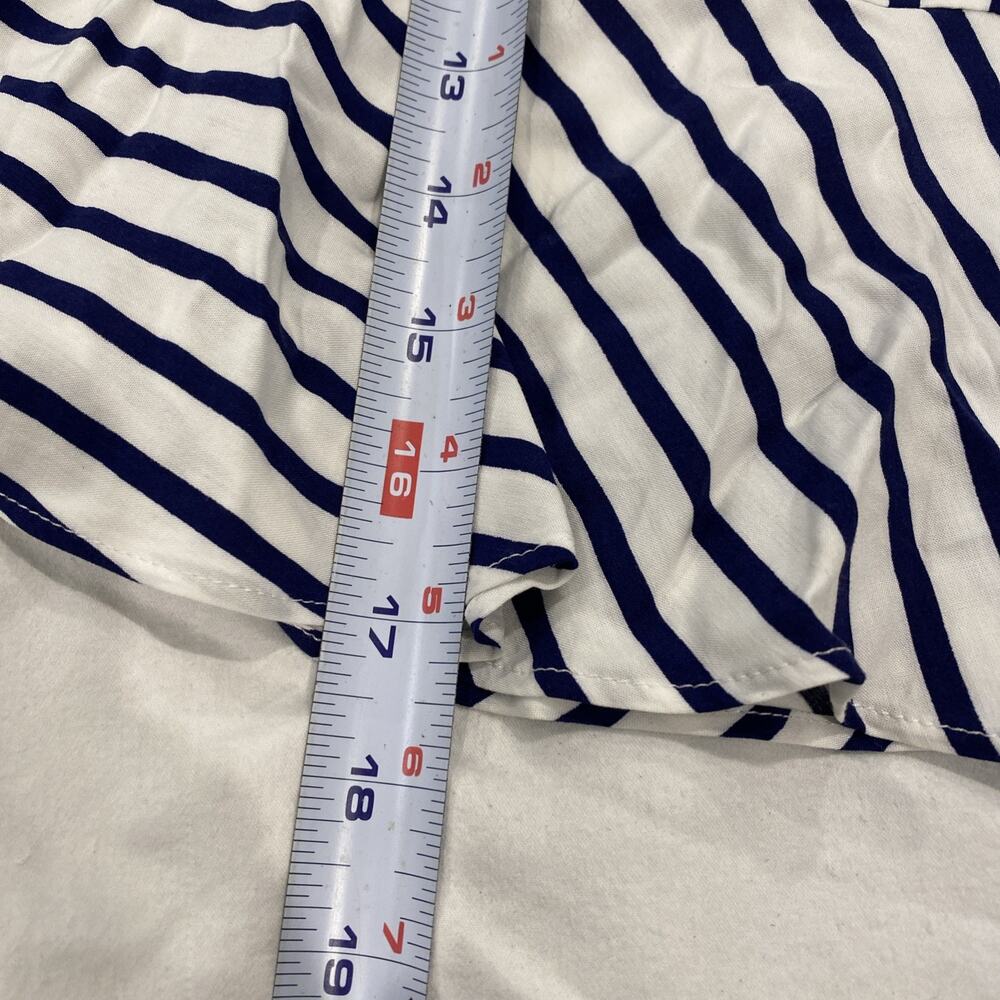 Express Dress Womens Medium Sundress Mini Sleeveless Blue White Striped - Picture 3 of 4